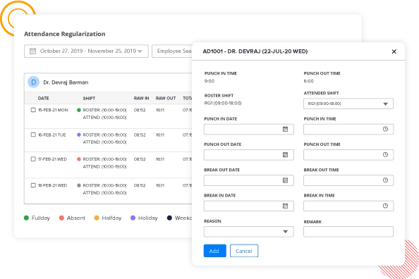 factoHR’s Attendance Regularization 